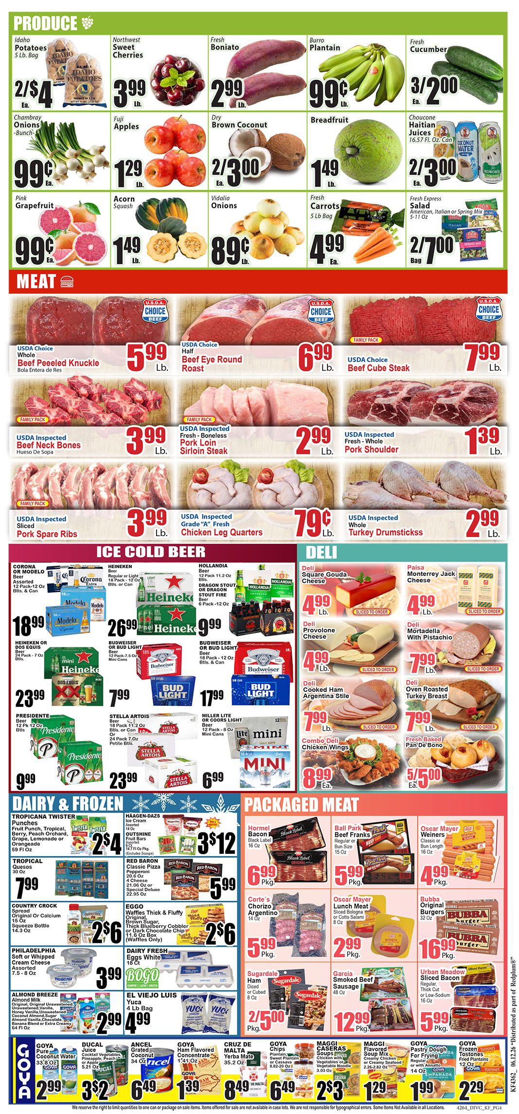 4264_4317_KEY FOOD_06-12-26-4 copy Bright grocery flyer showing produce and meat prices across sections like Produce and Meat.