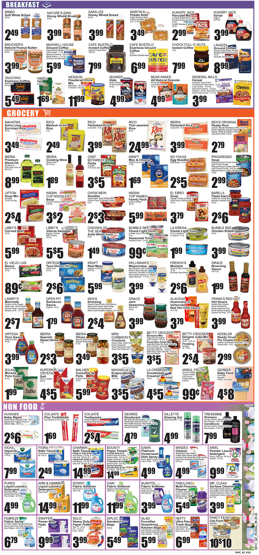 4264_4317_KEY FOOD_09-25-26 -2 copy Colorful grocery store flyer showing lunchbox and breakfast specials with prices at top and many product images throughout.